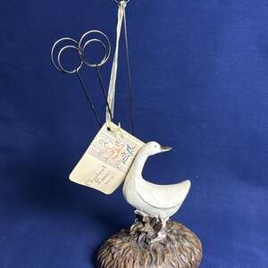 Chestnut Lane Duck Photo Memo Holder Clip Resin Farmhouse Decor 10”